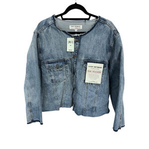 Lucky Brand NWT The Trucker Denim Jean Jacket Size 3X Medium Wash Casual Cotton
